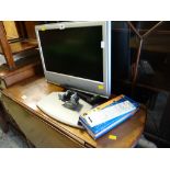 A Sony Bravia flatscreen 17-inch television E/T