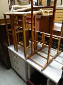 Parcel of furniture to include white mirror backed dressing table & stool, bedside cabinets, two