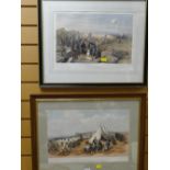 Two military prints, one titled 'Russian Rifle Pit' part of Colnaghts Authentic series together with