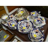 Parcel of Gaudy Welsh & Derby Imari teaware