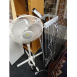 A floor standing electric fan, electric clothes dryer & reading lamp E/T