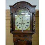 A 19th CENTURY MAHOGANY AUTOMATON LONGCASE CLOCK by H & J Daniel, Liverpool, the arched top hood and