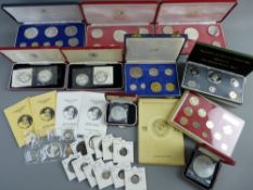 PROOF SETS & COMMEMORATIVE COINS - a world mix including The Philippines, Liberia, Senegal, Iceland,