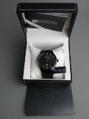 *WRISTWATCH - Barkers of Kensington new 'Entourage' steel wristwatch in presentation case with