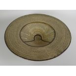 A STUDIO POTTERY FLARED DISH unknown potter's mark, 30cms diam