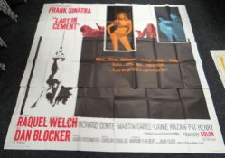 LADY IN CEMENT starring Frank Sinatra and Raquel Welsh, original US six-sheet cinema poster, 1968,
