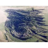 GERTRUD HERMES OBE limited edition (26/50) linocut - entitled 'The Whirlpool', signed and dated