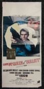 BULLITT starring Steve Mcqueen, Italian Locandina cinema poster, 1969, folded, edge wear and pin