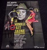 THE MONOCLE LAUGHS original French cinema poster, 1964, folded, near mint condition, 157 x 116cms