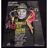 THE MONOCLE LAUGHS original French cinema poster, 1964, folded, near mint condition, 157 x 116cms