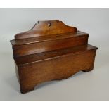 A NINETEENTH CENTURY & LATER OAK SPOON RACK of two-tier form with railback, 36cms wide