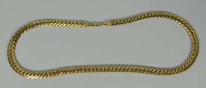 AN 18CT YELLOW GOLD CURB NECKLACE Turkish, marked 750, 23.6gms