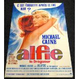 ALFIE starring Michael Caine, original French cinema poster, 1966, folded, edge wear, 157 x 116cms