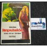 REPULSION directed by Roman Polanski, original Spanish cinema poster, 1965, folded, slight fold