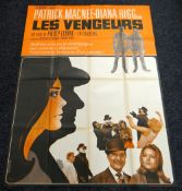 THE AVENGERS original French poster for the television series, 1969, folded, edge wear, 157 x 116cms