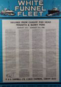 A 1966 WHITE FUNNEL FLEET TIMETABLE for sailings from Cardiff Pier Head, Penarth & Barry Piers (