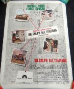 THE ITALIAN JOB featuring Michael Caine, 1969, original Italian 2-sheet cinema poster, was folded