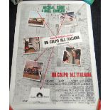 THE ITALIAN JOB featuring Michael Caine, 1969, original Italian 2-sheet cinema poster, was folded