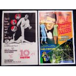 THE 10TH VICTIM & THE FICTION MAKERS two original US one-sheet cinema posters, 1969, folded, edge
