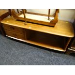 An Ercol Golden Dawn Minerva coffee table with two drawers & lower shelf