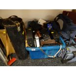 Large parcel of various vintage cameras, lenses & other equipment
