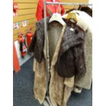An EDELSON fur coat together with a short fur jacket
