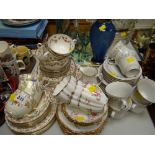 A parcel of various patterned vintage teaware