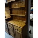 A small kitchen pine dresser