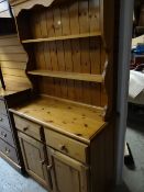 A small kitchen pine dresser