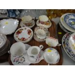 Small collection of china, teacups & saucers including Aynsley etc