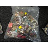 A large parcel of costume jewellery, bangles, necklaces etc