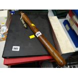 A vintage decorated Victorian police truncheon embossed with the numbers 291 together with a