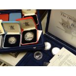 Part-silver Royal Canadian Mint five dollars collection together with a collection of other Royal