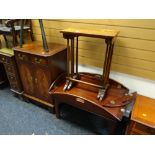 A butler's tray-style coffee table together with a nest of two tables & reproduction mahogany hi-