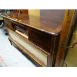 A late twentieth century Garrard Civic gramophone cabinet together with an onyx effect table