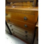 A vintage five-drawer chest