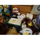 Collection of various ceramic & other novelty money boxes