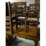 A rustic kitchen table & four chairs