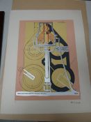 A limited edition screen print by FRANCIS PICABIA, dated 1952
