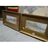 Two early twentieth century gilt framed watercolour coastal scenes by J CRADDOCK