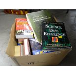A box of mainly scientific reference & other books