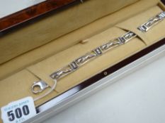 A silver boxed Jaguar bracelet
