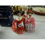 Three Royal Doulton figurines 'Windsome' - HN2220, 'Janet' - HN1537 & 'A Victorian Lady' - HN727 (