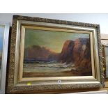 Oil on canvas - ATTRIBUTED TO JOEL OWEN, 'The Coast at Llantwit Major'