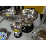 Two hallmarked silver trophies