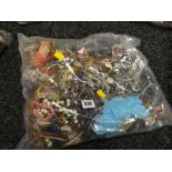A large parcel of costume jewellery, bangles, necklaces etc