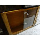 1930s-style Art Deco walnut glass door bookcase