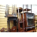 A Stag Minstrel gramophone cabinet & various items of small furniture