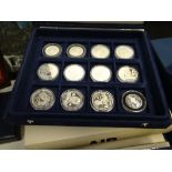 Three part-Mint silver coin collections, the official coins of Australia, silver fifty dollar coin