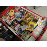 A large collection of mainly children's game cards, collector's cards & table games